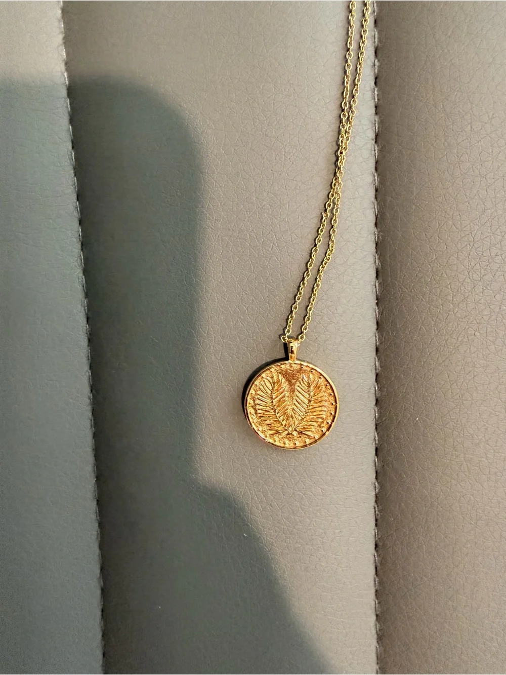 Gorjana Gold Textured Medallion Necklace